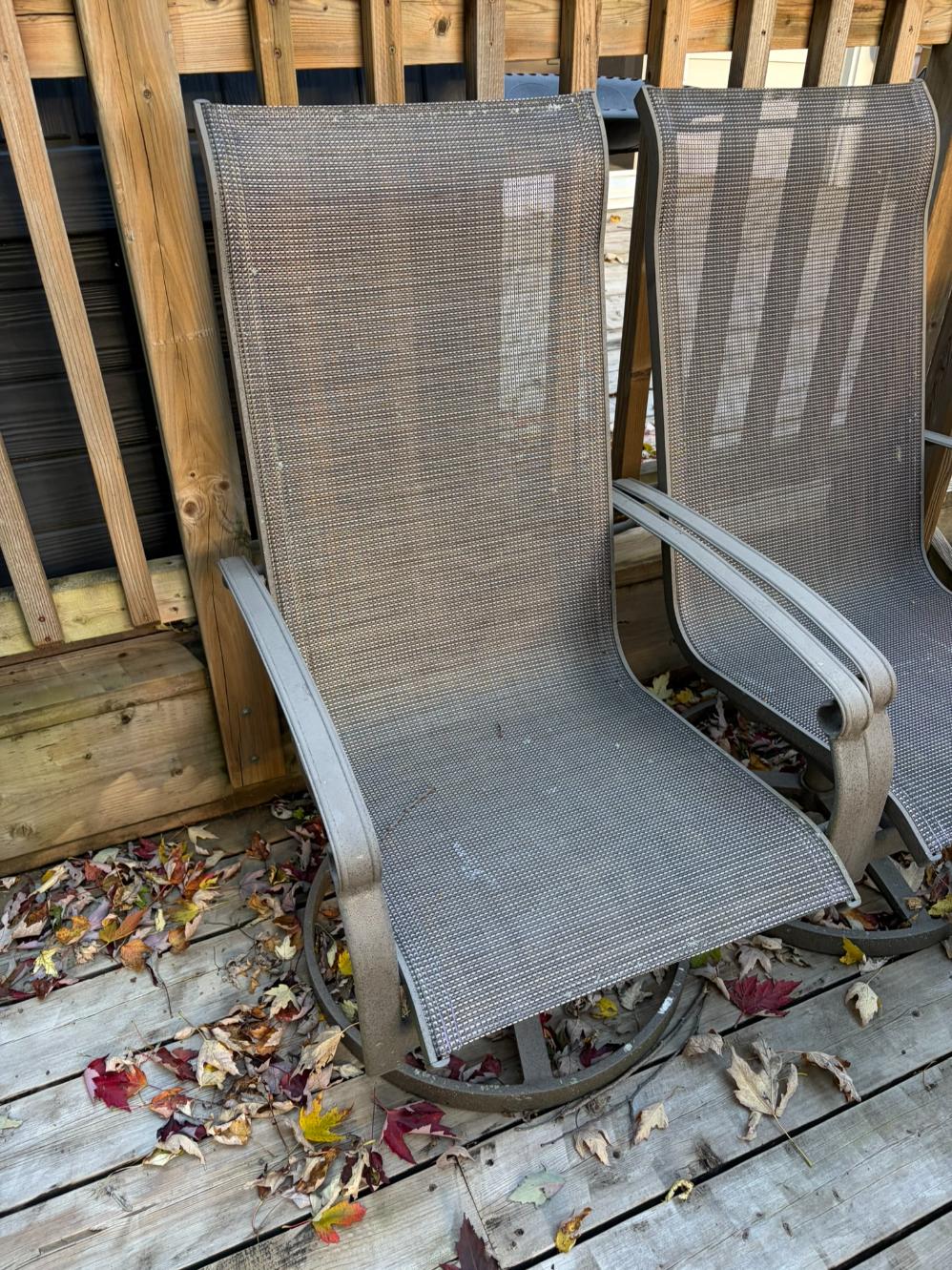 Pair Rocking Patio Armchairs