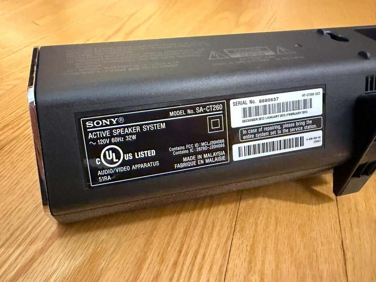 Sony Sound Bar SA-CT260