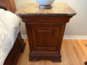 Single Thomasville Marble Top Nightstand Lot #1