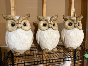 Set of 3 Decorative Owl Statues