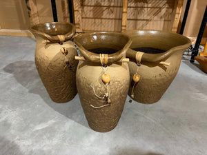 Set of 3 Pottery Vases
