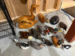 Misc. Wooden Duck Statue Lot