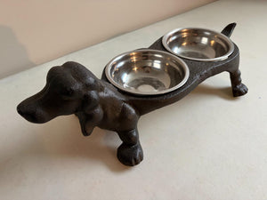 Cast Metal Dog Dish