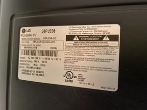 50” LG Plasma Television 50PJ550-UD