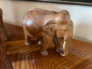 Wooden Elephant Statues Lot