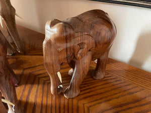 Wooden Elephant Statues Lot