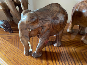 Wooden Elephant Statues Lot