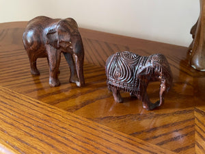 Wooden Elephant Statues Lot