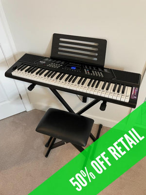RockJam 61 Key Keyboard RJ5061 with Stand & Bench