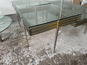 Single Plate Glass End Table Lot #1
