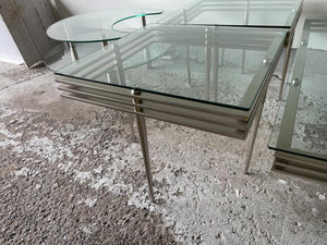 Single Plate Glass End Table Lot #1