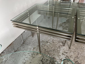 Single Plate Glass End Table Lot #2