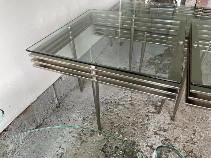 Single Plate Glass End Table Lot #2