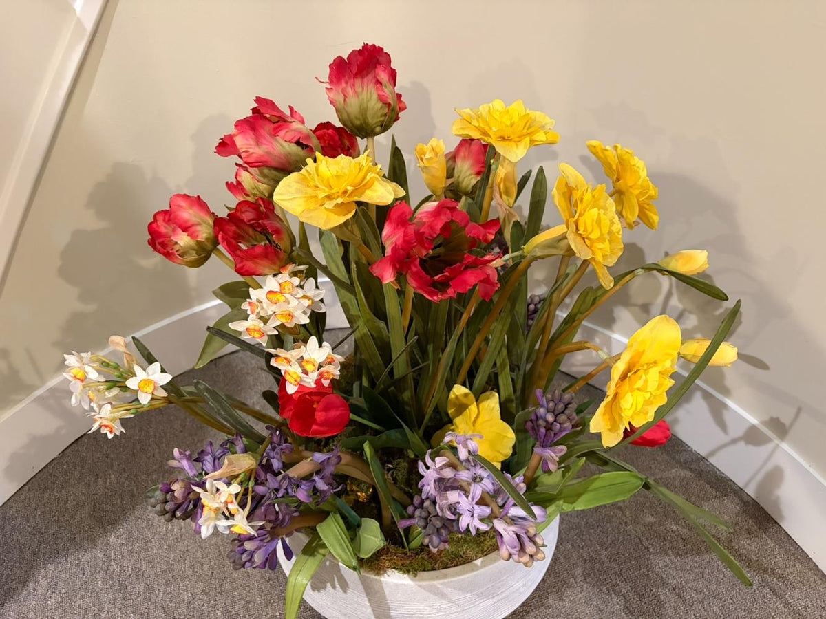 Faux Potted Flowers