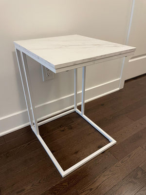 HOME BI Faux Marble End Table