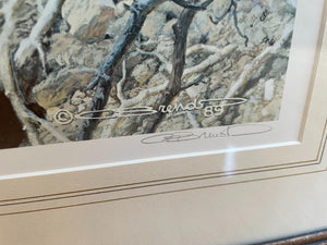 Signed / Numbered / Framed Print – Carl Benders “Fox Family” (3ft x 3.5ft)