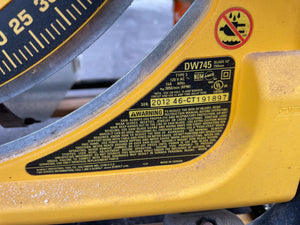 DeWalt 10” Table Saw DW745