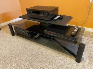 Glass Television Stand (Contents Not Included)