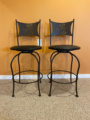 Pair Swivel Barstools