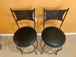 Pair Swivel Barstools