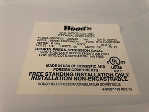 Wood’s Chest Freezer C05NAS