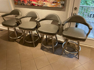 Set of 4 EQ3 Swivel Barstools