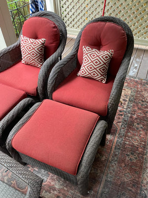 Wicker Patio Conversation Set