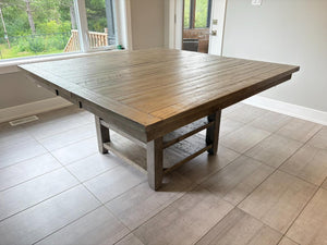 Jofran Outer Banks Reclaimed Solid Pine Convertible-Height Dining Table