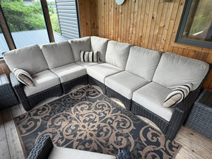 Hauser Modular Wicker Patio Sectional Sofa