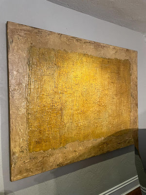 Acrylic, Concrete & Ink on Canvas – Luis Fernando Suprez “La Nina” (4.5ft x 6ft)
