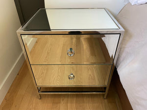 Single Mirrored Nightstand Lot #1