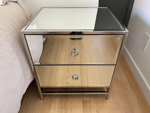 Single Mirrored Nightstand Lot #2