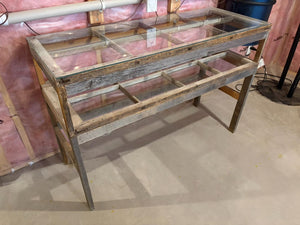 Repurposed Antique Window Console Table