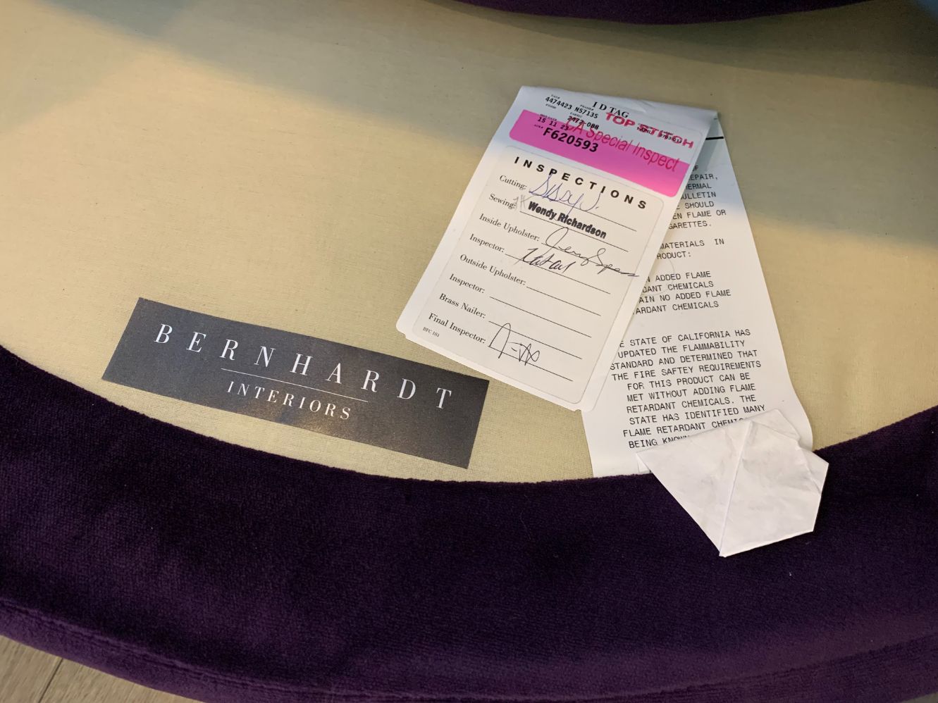 Bernhardt Camino Swivel Armchair Lot #2