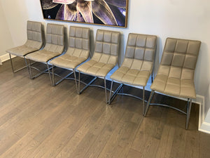 Set of 6 Leather Dining Chairs