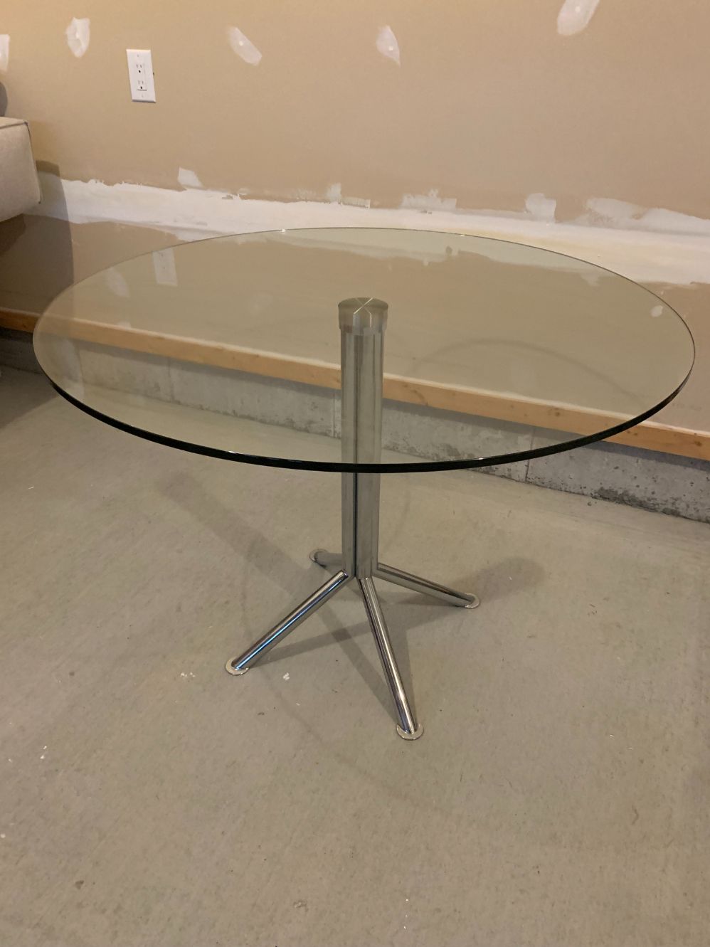 3.5 Foot Plate Glass Kitchen Table