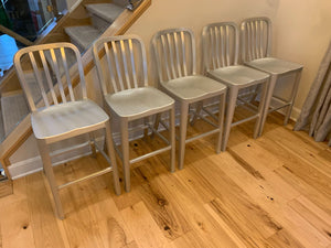 Set of 5 Aluminum Barstools